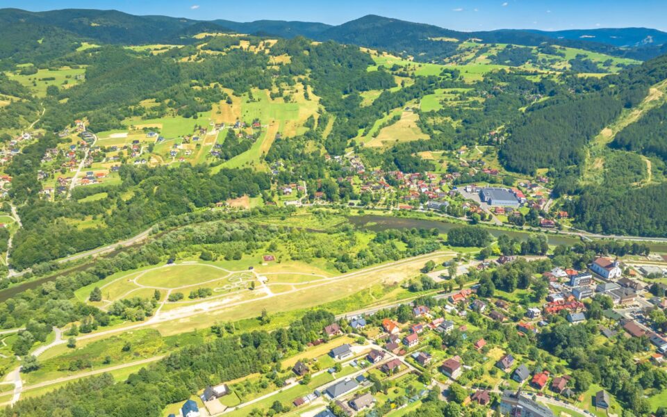 Beskid Sądecki latem z lotu ptaka